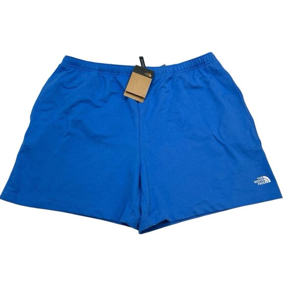 The North Face Shorts Men XXL Super SonicBlue Fleece Logo Pull On Lounge Comfort - Picture 1 of 13